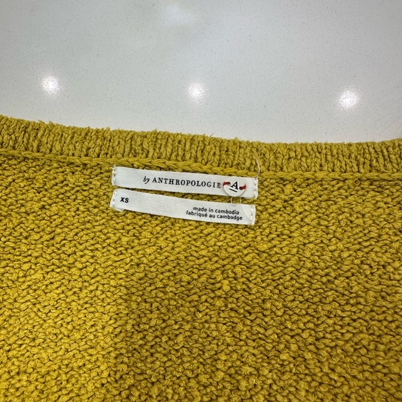 Anthropologie Mustard Textured Knit Top - Picture 6 of 10